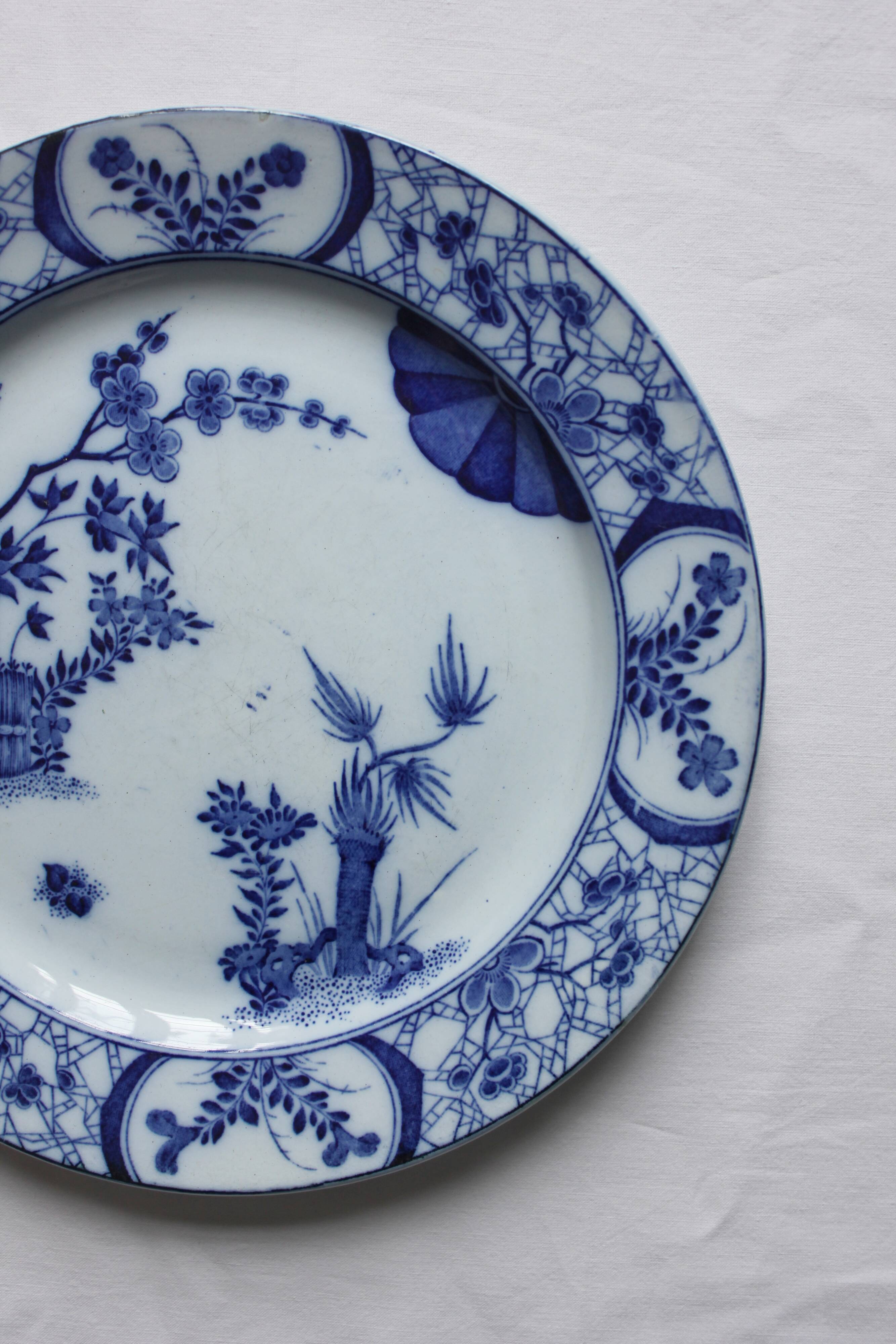 Earthenware plate "Japan" Creil & Montereau