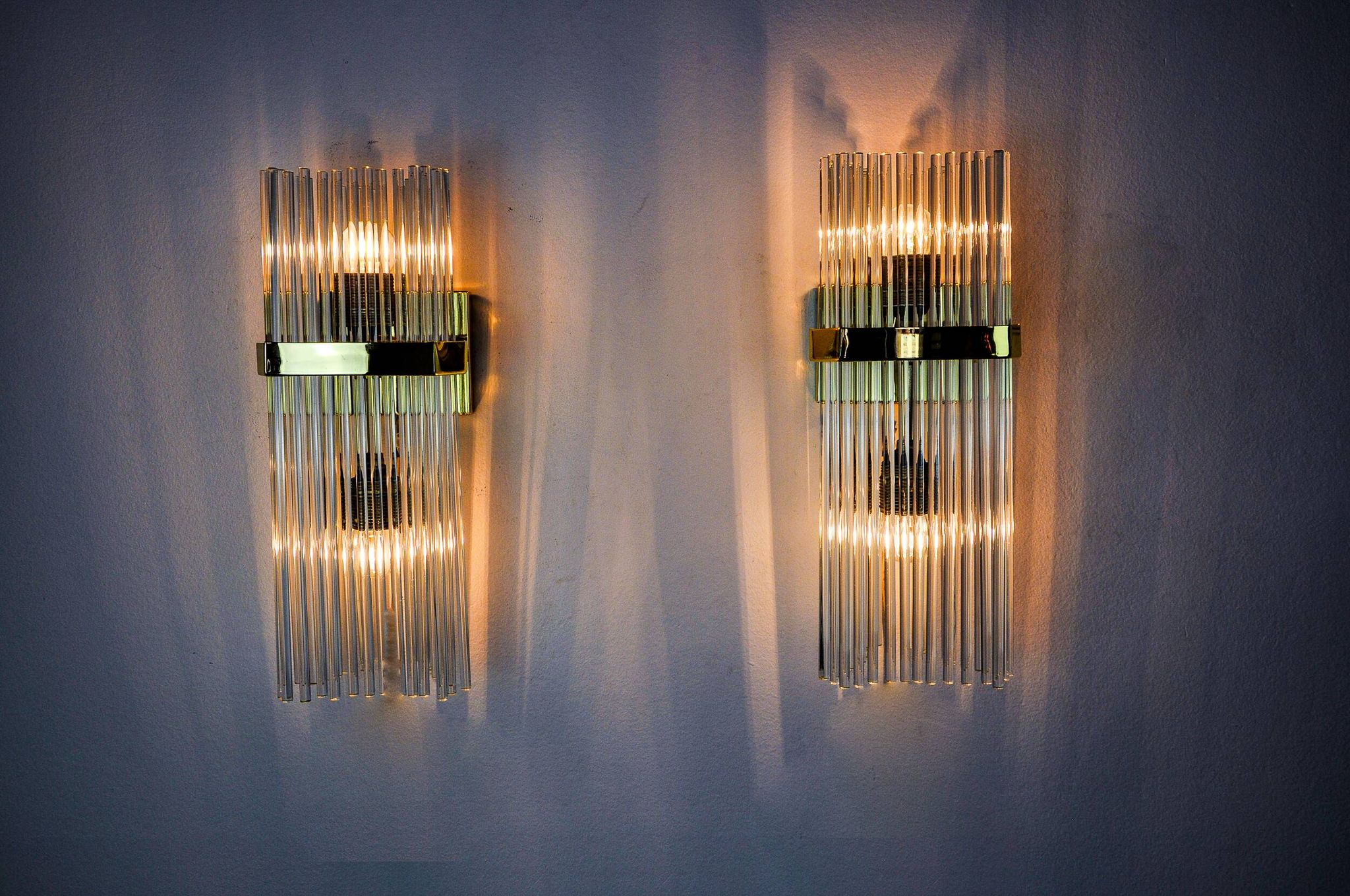 Paire d'appliques de la maison Sciolari pour Lightolier, Italie, 1970