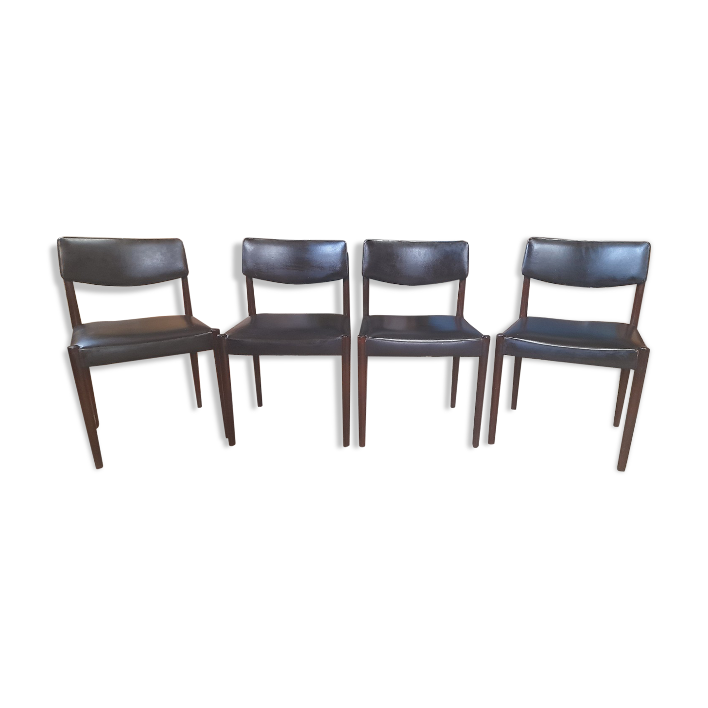 Set 4 vintage scandinavian chairs by zetel behaag