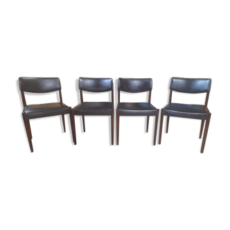 Set 4 vintage scandinavian chairs by zetel behaag