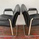 Paire de chaises de bureau en cuir noir par Boss Design