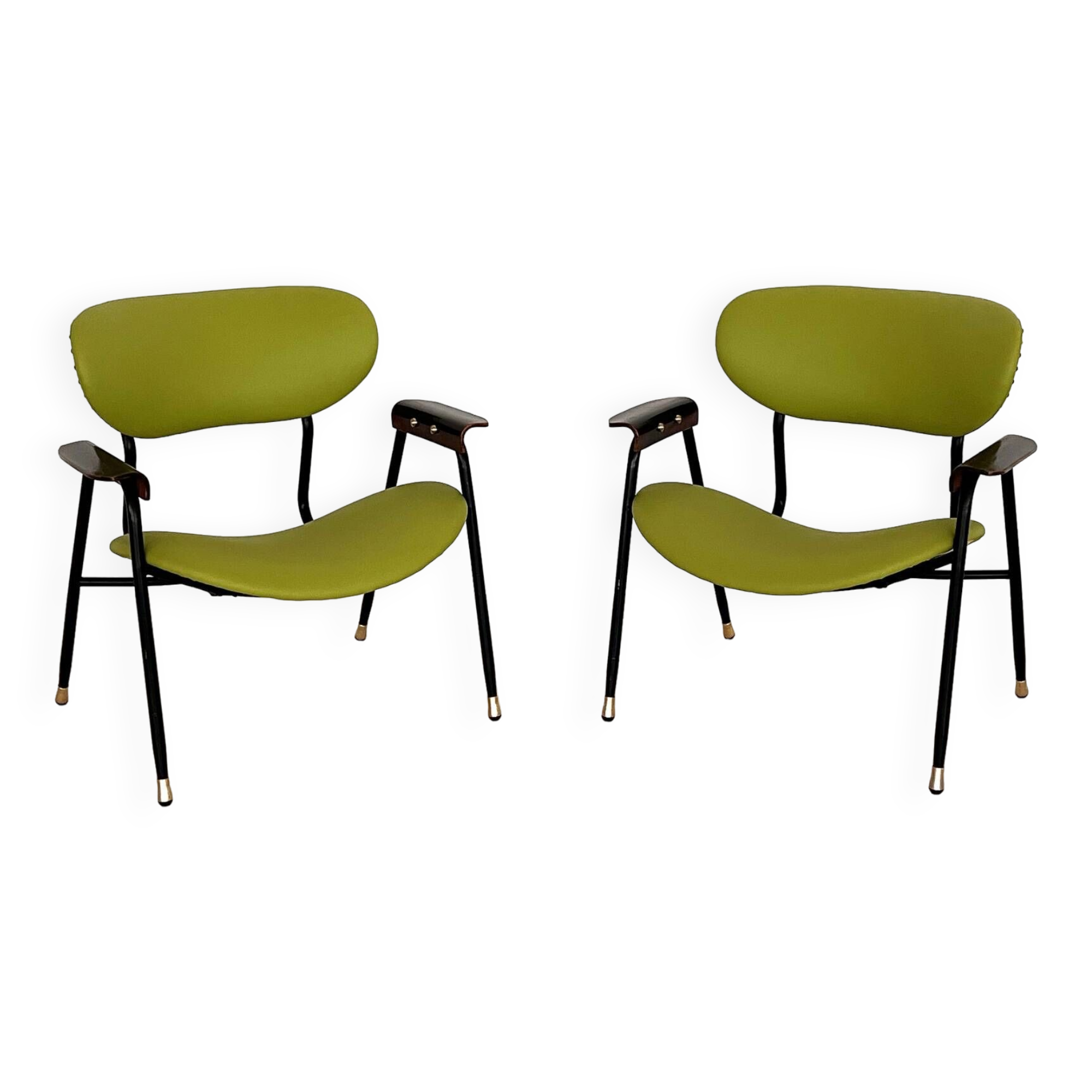 Pair of Lounge Chairs by Gastone Rinaldi, 1960s
