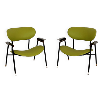 Pair of Lounge Chairs by Gastone Rinaldi, 1960s