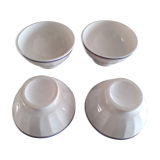4 bols à rayures en faience