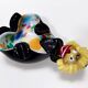 Black and Multicolored Murano Glass Clown Trinket Bowl / Ashtray, Italy
