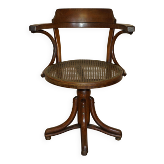Antique Thonet model no. 3 swivel office armchair