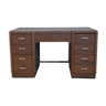 Art deco desk, oak minister's office, large 2-box desk, drawer desk, 40's