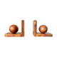 Paire de serre-livre boule en bois