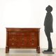 Antique Empire walnut commode with 4 drawers, Italy, 19th century.