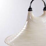 Suspension vintage Space Age Blanche Cristallux Allemagne 70