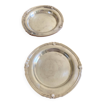 Pair of Christofle bottle coasters