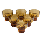 Tasses à café  verre ambré