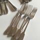 Set Christofle knives forks Cluny spoons in silver metal