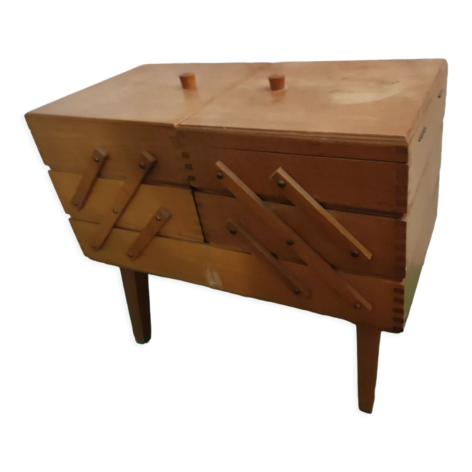 Sewing box working wood vintage Scandinavian design