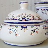 2 apothecary jars & candy box "old Rouen", circa 1960