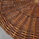 Mid-Century Woven Rattan, Wicker and Iron 2-Tier Round Coffee Table, Italy