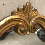 Fitted gilded wood Louis XVI mirror, 113x27cm