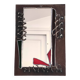 Brutalist mirror in metal and set glass