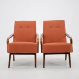 1960s Pair of Vintage Armchairs, Czechoslovakia