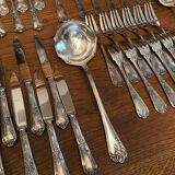 Silver-plated metal cutlery in Louis XV style