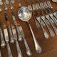 Silver-plated metal cutlery in Louis XV style