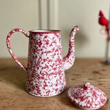 Red enamel coffee pot