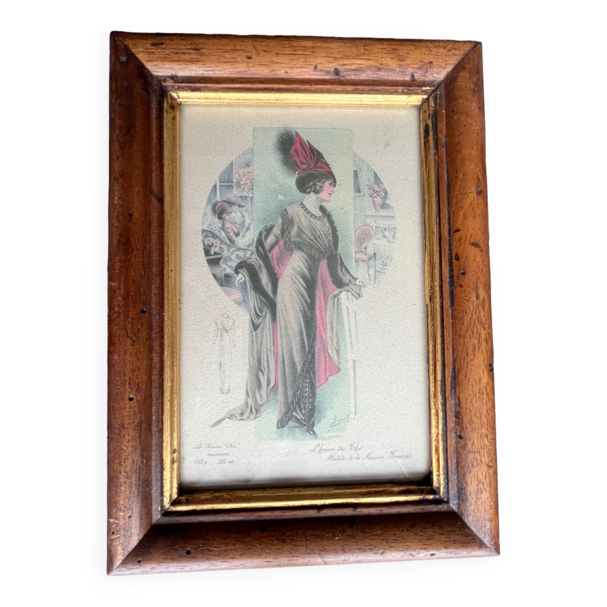Framed fashion engraving