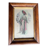 Framed fashion engraving