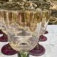 Vintage coloured tinted glass footed glasses