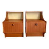 Pair of Scandinavian teak bedside tables