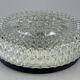 60s 70s ceiling lamp Hustadt Leuchten Germany Plafoniere glass & metal