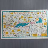 Affiche touristique Big Bear Lake (Californie) 1947