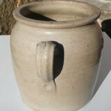 Pot or jug in glazed beige sandstone