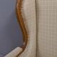 Wingback armchair in walnut, Louis XVI style – late 19th century