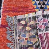 Moroccan carpet boucherouite colored - 139 x 207 cm