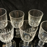 Lots de six verres cristal