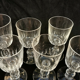 Lots of six crystal glasses