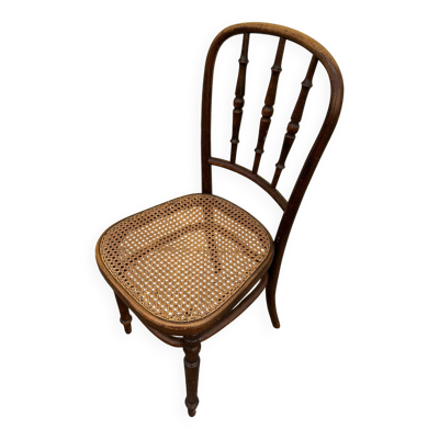 chaise cannée en bois courbé  Fischel