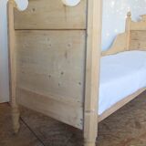 Retractable sofa bed of the Austrian Tyrole in natural wood