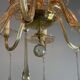 Lustre en verre mordoré deux étages et 12 bras de lumière vers 1940