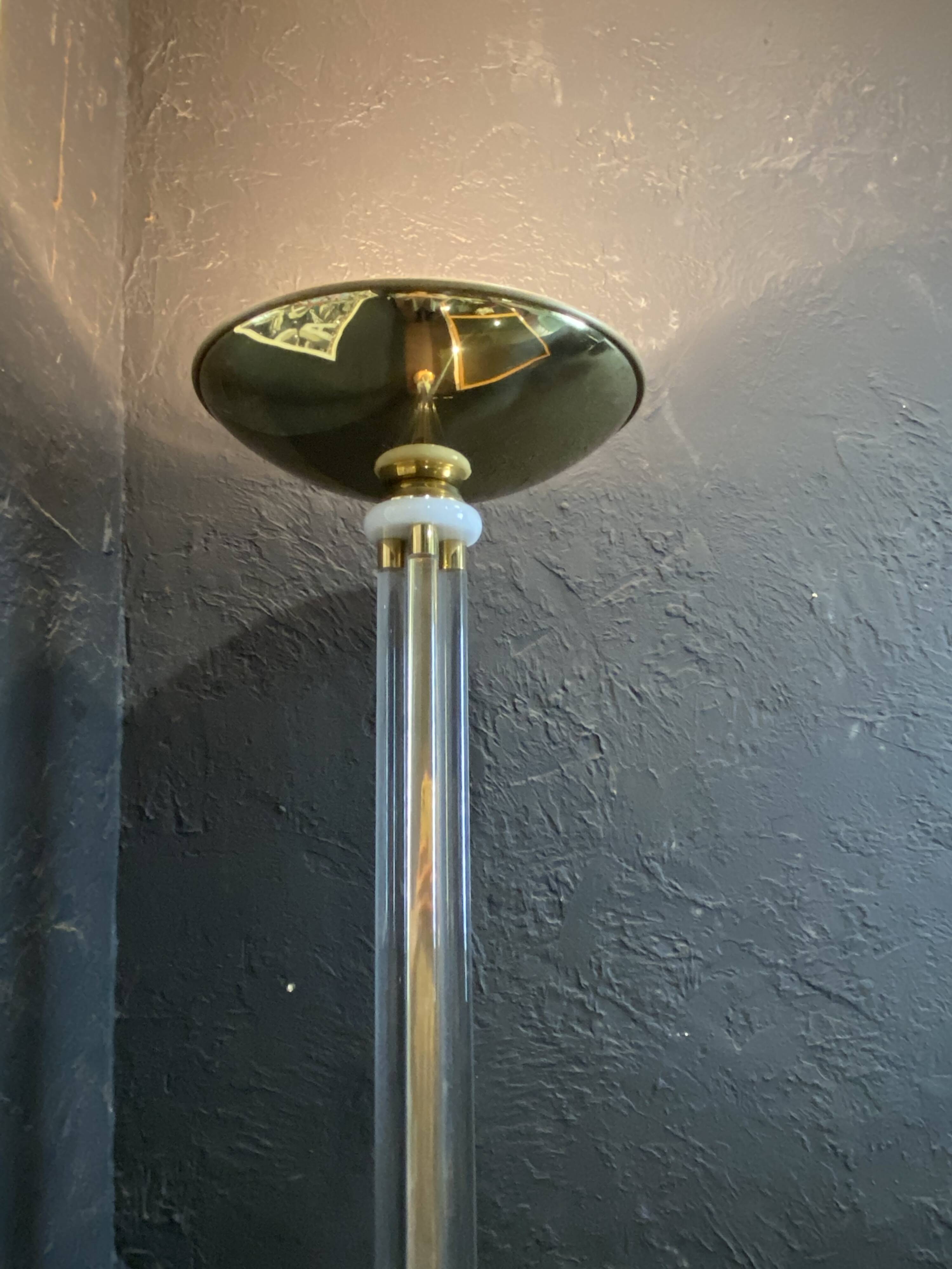 Halogen Lamp - Relco - Plexi And Brass - Italy - 20th century