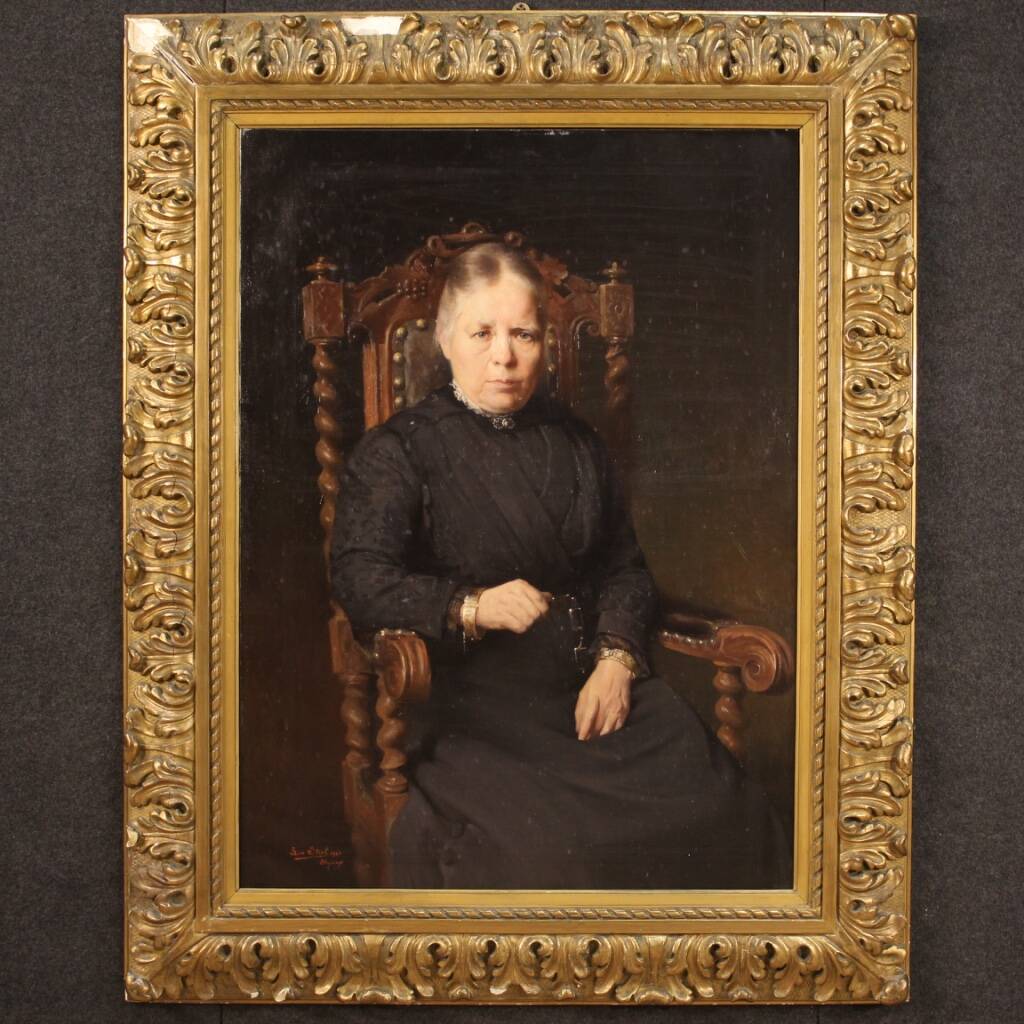 Portrait d'une dame belge daté de 1920