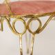 Pair of wrought iron and gilded armchairs, circa 1990