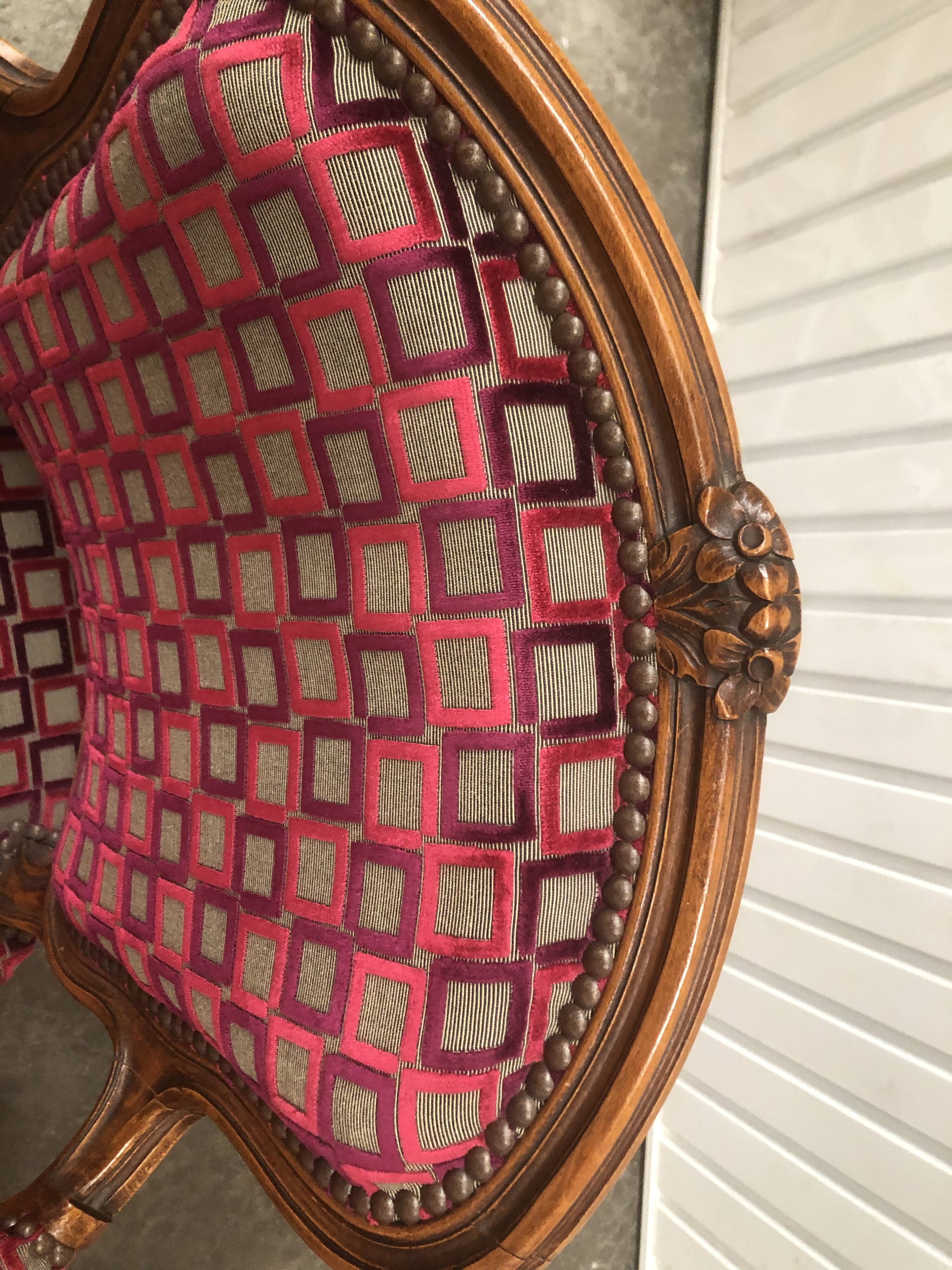 Pair of Louis XV-style armchairs
