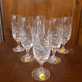 6 flutes with champagne crystal les grands ducs