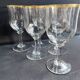 6 Verres à eau Daum putoisés or