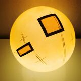Glass globe lamp from the 1980s