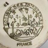 Vase decorated with flowers in enamels of longwy – early twentieth century