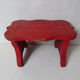 Old wooden bench red vintage vermilion