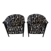 Paire de fauteuils Art Déco tissu texturé